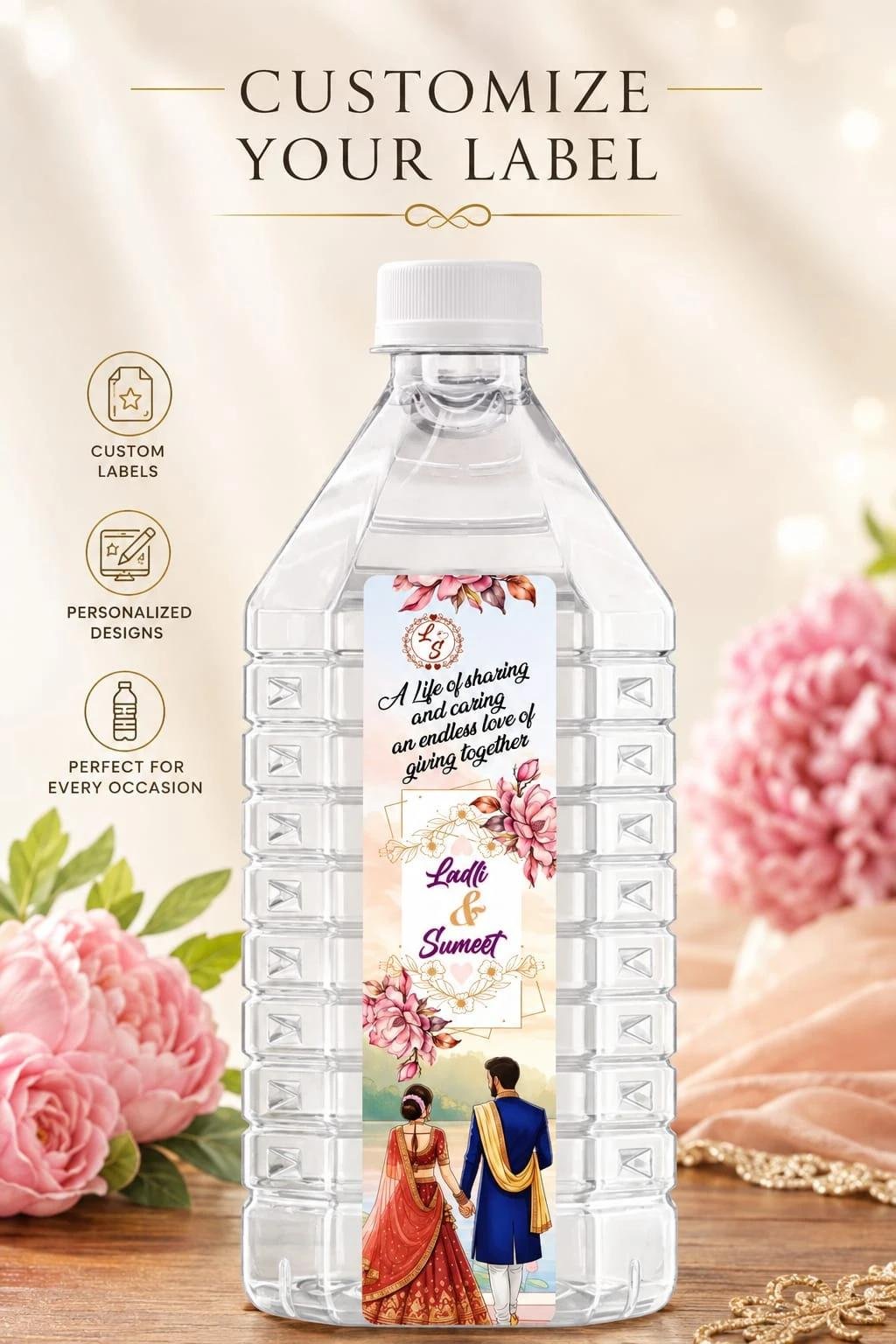 Custom Wedding Bottle Label